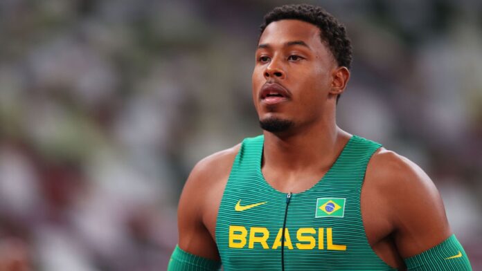 Paulo André depois da semifinal dos 100m nas Olimpíadas de Tóquio Getty